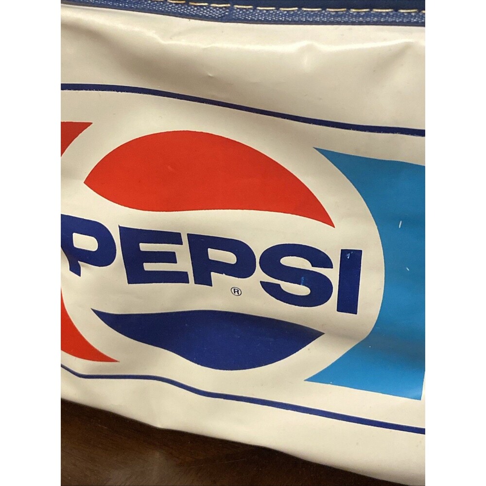 Vintage Insulated Vinyl Pepsi Cooler - 6-Pack Cans Size Promo Item Rare